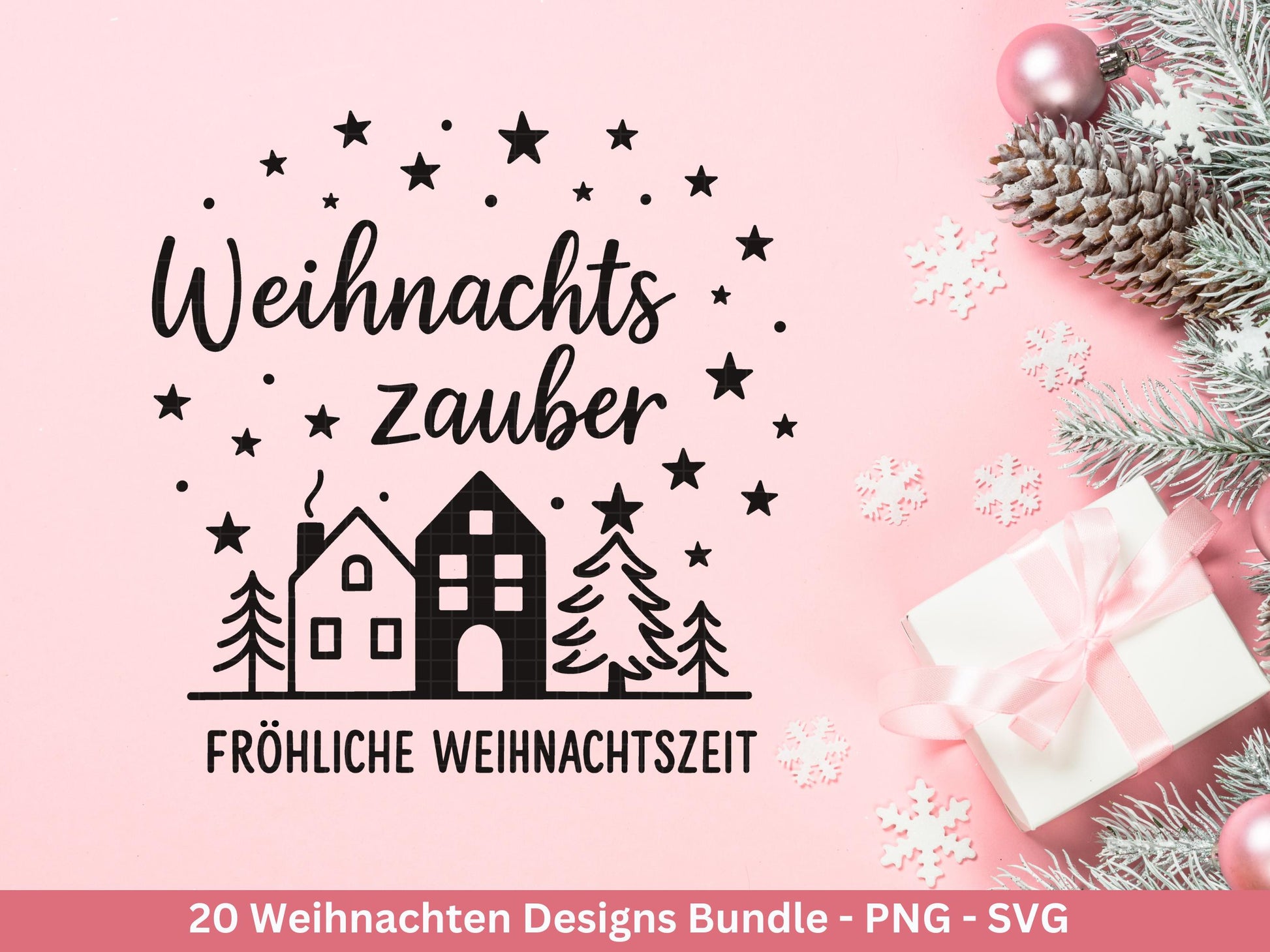 Plotterdatei Weihnachten Svg , Weihnachtshäuser Svg - Weihnachten Laserdatei - Home Svg - Cricut Svg - Winter Svg deutsch - Weihnachtsdeko