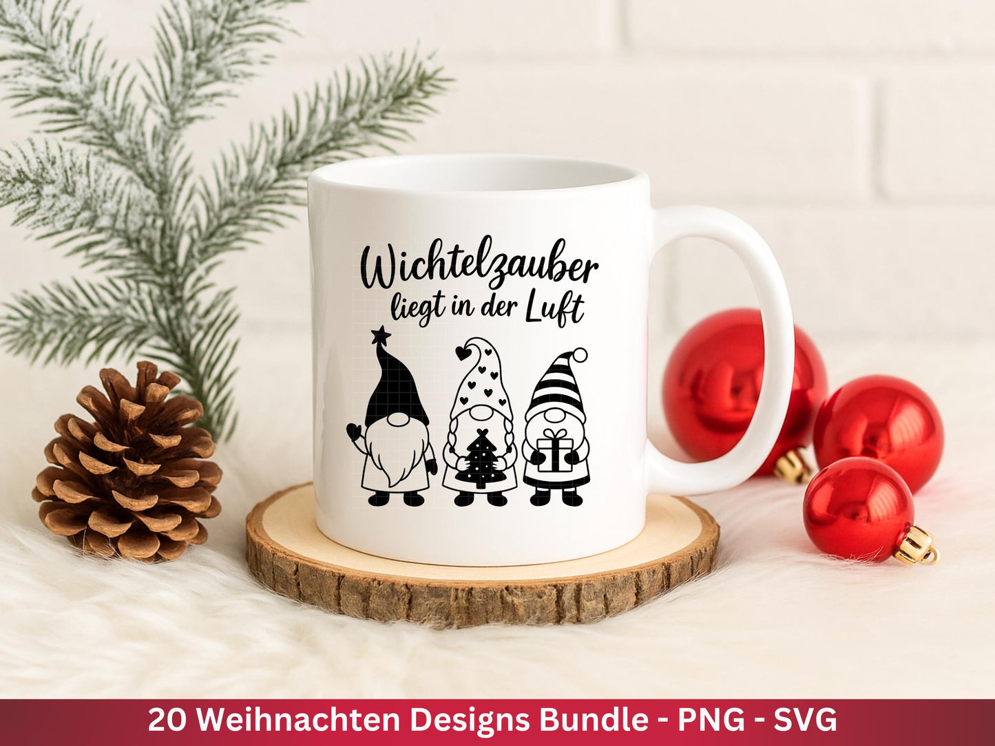 Plotterdatei Weihnachten Svg – Deutsche Schriftzüge – Winter SVG – Wichtel Laserdatei Weihnachten – Cricut Silhouette Svg Datei Wichtel Svg