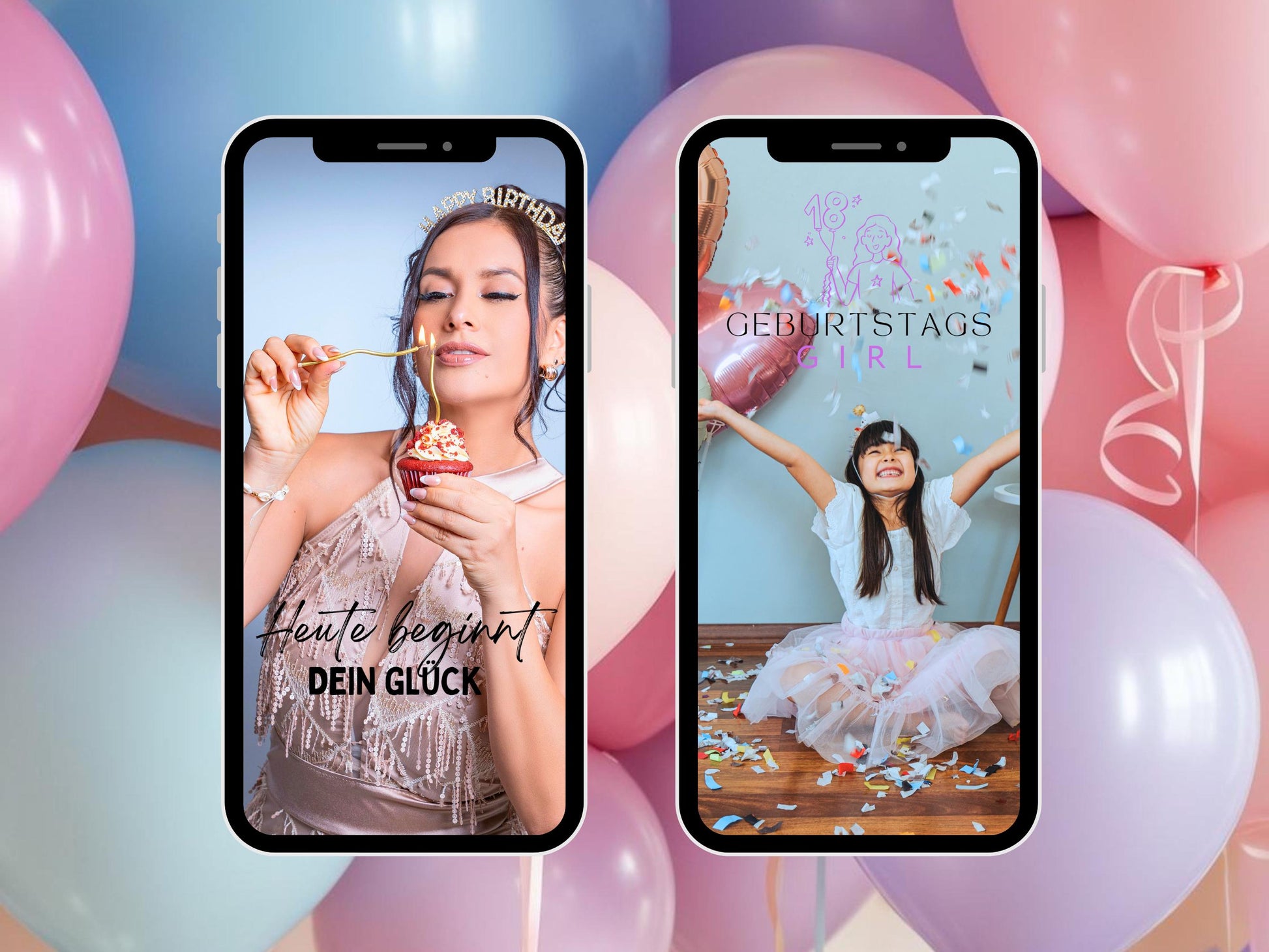 200 Instagram Story Sticker Geburtstag | Birthday | Lettering | Clipart | Feier | Storysticker | Geburtstagsfeier | Party | Kuchen | Torte