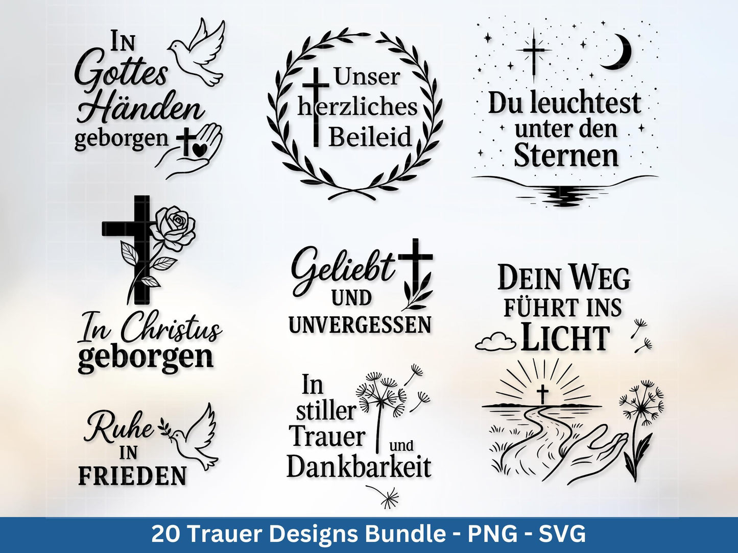 Plotterdatei Trauer - Abschied Svg - Kerzen Sprüche Trauer - Grablichter Sprüche deutsch - Du fehlst svg - Trostlicht svg - Abschied nehmen
