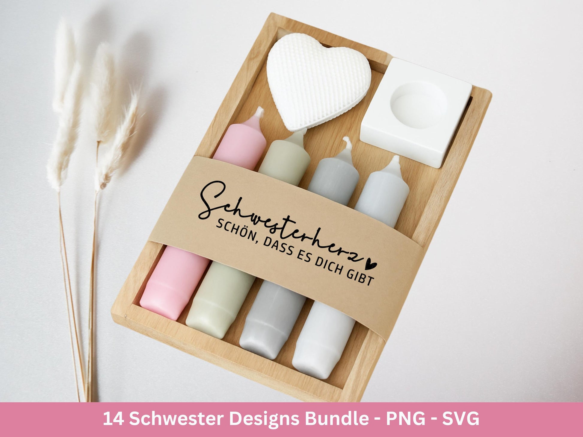 Schwester SVG Plotterdatei – Deutsche Sprüche Designs Bundle – Kindheit Herz Seele – Laserdatei für Cricut Silhouette Tassen Shirts Geschenk