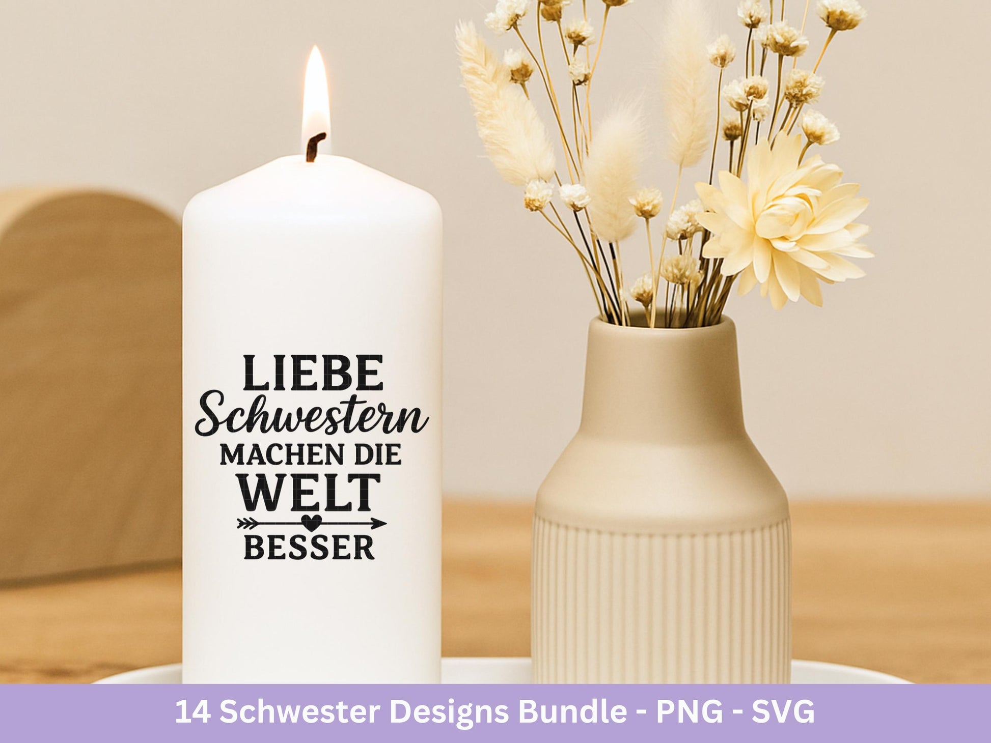 Schwester SVG Plotterdatei – Deutsche Sprüche Designs Bundle – Schwestern Sprüche Liebe Familie – Laserdatei Cricut Silhouette Geschenkidee