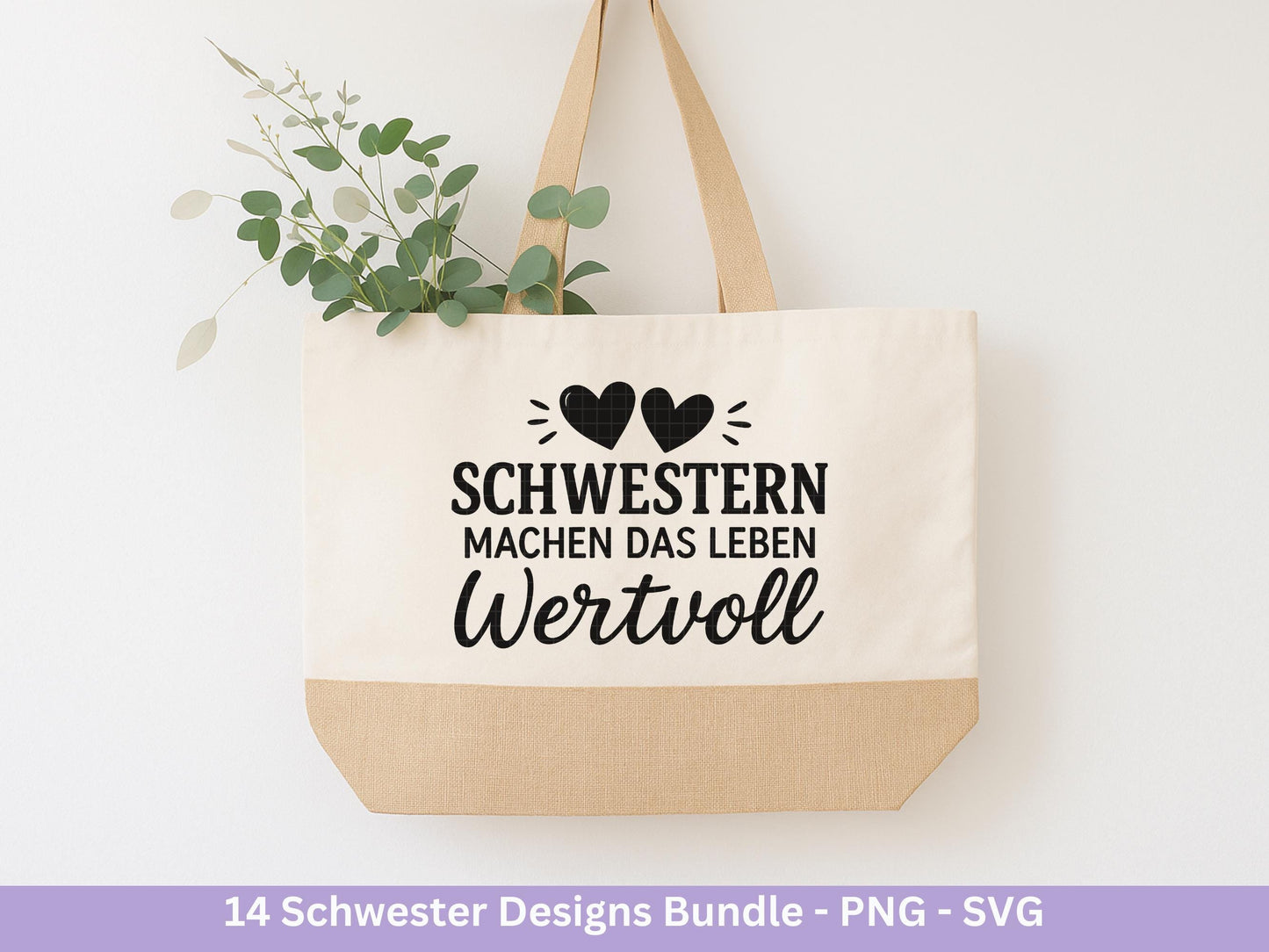 Schwester SVG Plotterdatei – Deutsche Sprüche Designs Bundle – Schwestern Sprüche Liebe Familie – Laserdatei Cricut Silhouette Geschenkidee