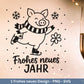 Silvester Plotterdatei - Deutsche Sprüche Svg - Weihnachten Svg - Frohes Neues Jahr 2026 - Silvester Laserdatei - Glücksschwein svg - Cricut