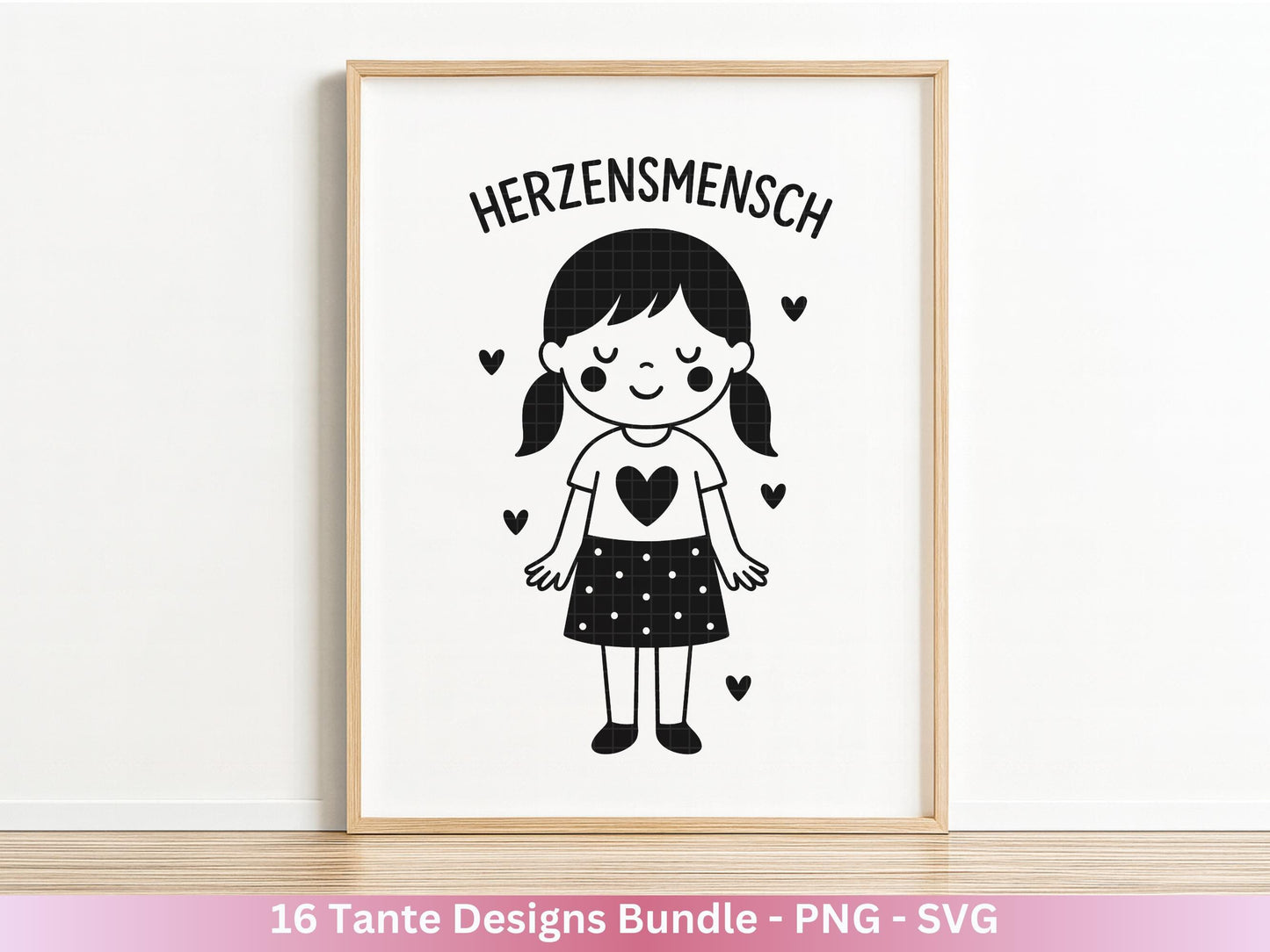 Tante SVG Plotterdatei – Deutsche Sprüche & Herz Designs – Beste Tante Geschenkidee – Laserdatei Cricut Silhouette für Shirt Tasse Beutel