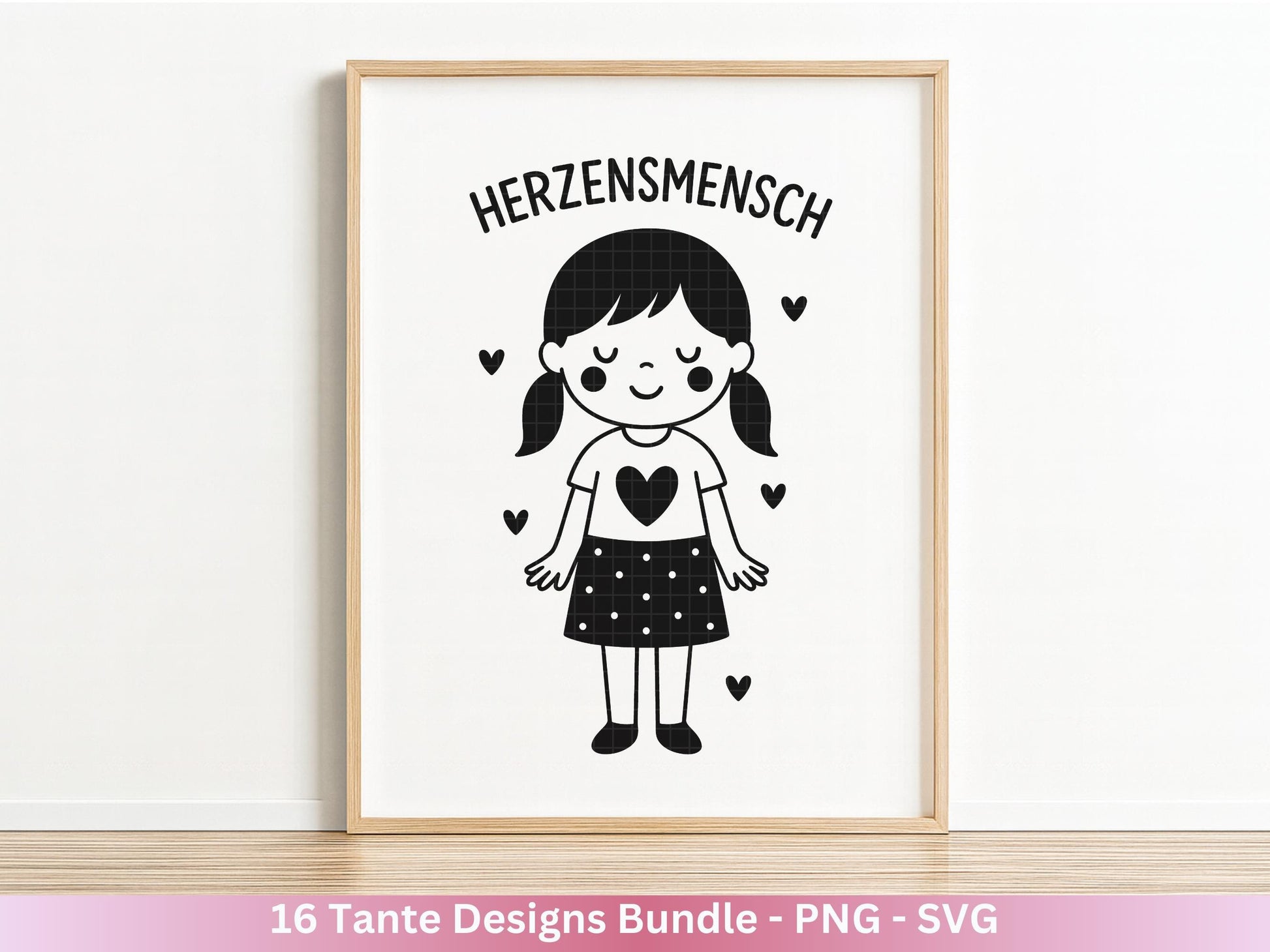 Tante SVG Plotterdatei – Deutsche Sprüche & Herz Designs – Beste Tante Geschenkidee – Laserdatei Cricut Silhouette für Shirt Tasse Beutel