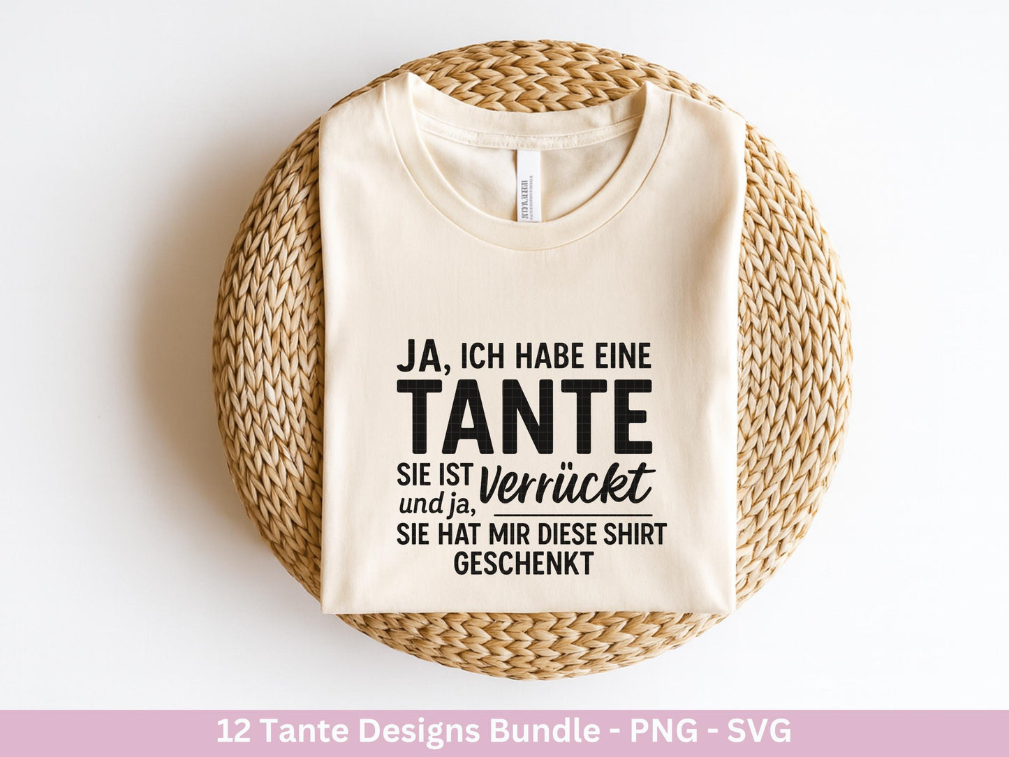 Tante SVG Plotterdatei – Deutsche Sprüche Bundle – Lustige und liebevolle Tante Sprüche – Laserdatei Cricut Silhouette Shirt Tasse Geschenk