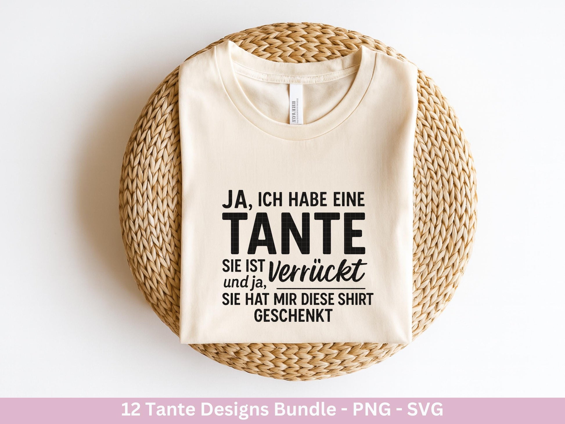 Tante SVG Plotterdatei – Deutsche Sprüche Bundle – Lustige und liebevolle Tante Sprüche – Laserdatei Cricut Silhouette Shirt Tasse Geschenk