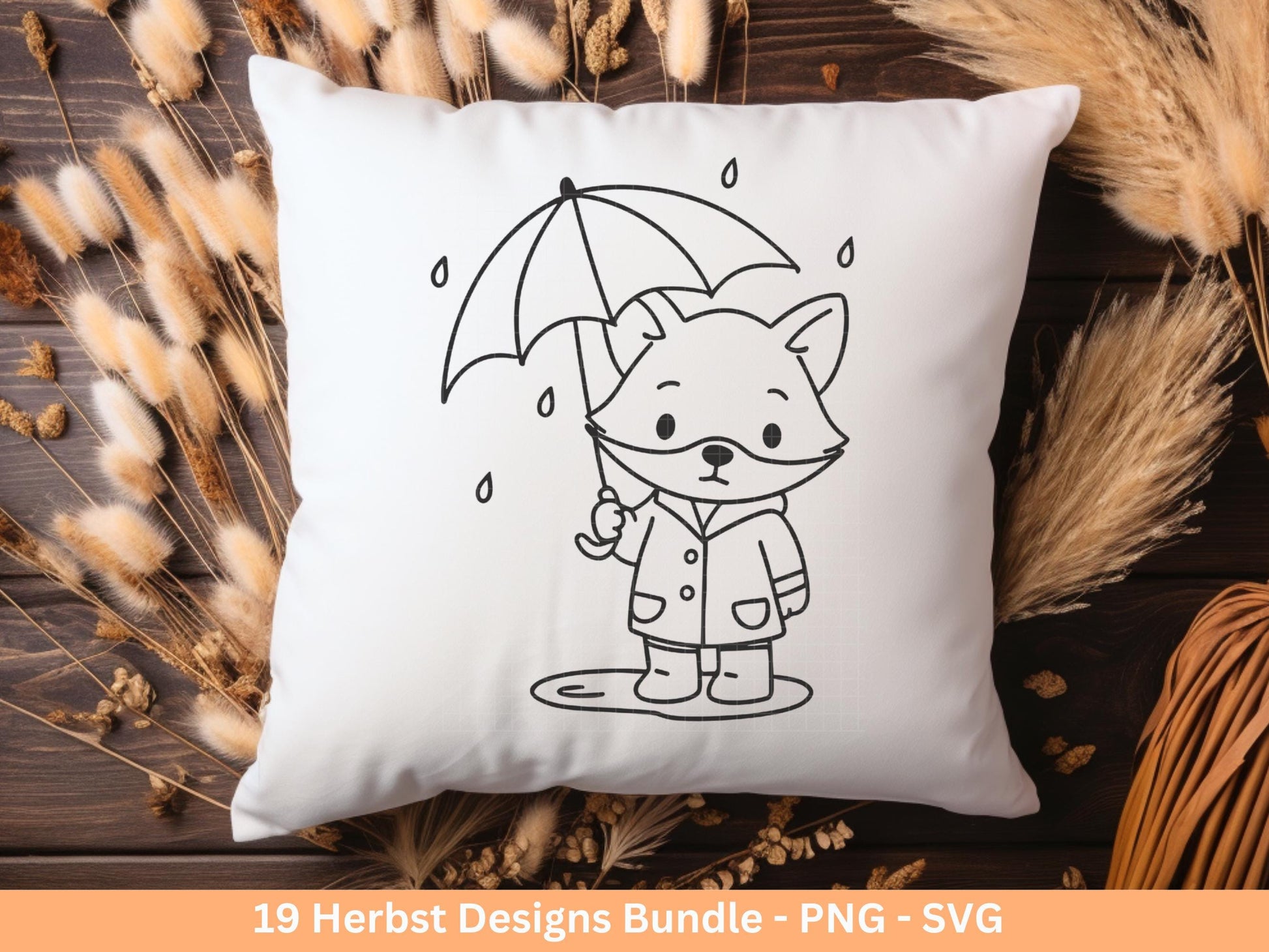 Herbst SVG Plotterdatei – Herbstsprüche & Tiere – Hallo Herbst, Herbstzauber, Fuchs Igel Pilz – Laserdatei Cricut Silhouette Deko Geschenk