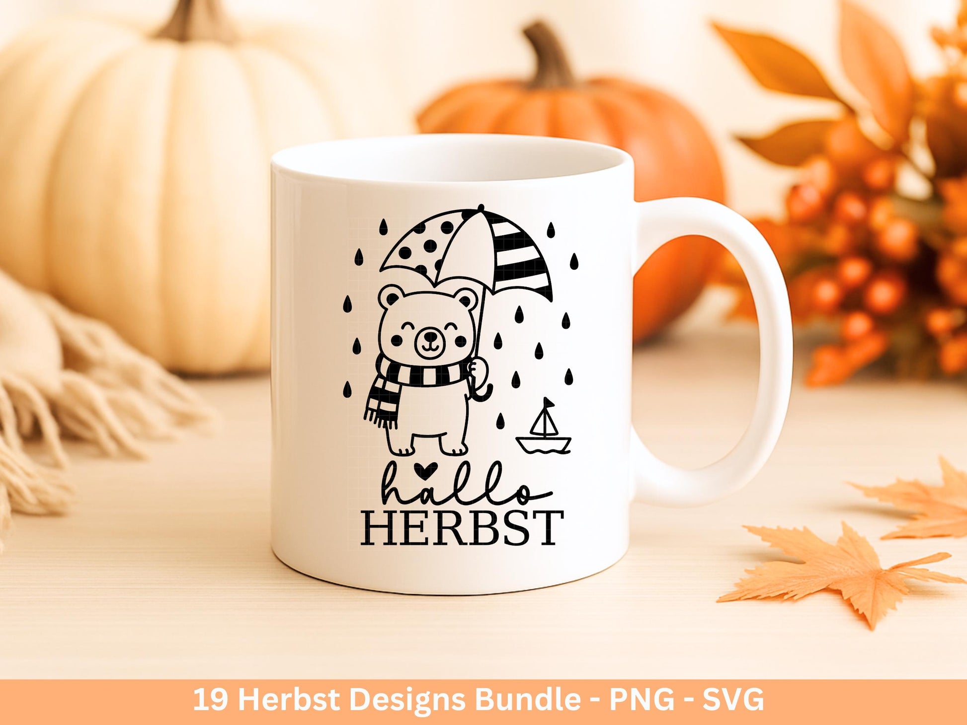 Herbst SVG Plotterdatei – Herbstsprüche & Tiere – Hallo Herbst, Herbstzauber, Fuchs Igel Pilz – Laserdatei Cricut Silhouette Deko Geschenk