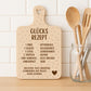 Laserdatei Schneidebrett SVG – Glücksrezept Spruch Küche – Gravurdatei Humor Geschenkidee – Plotterdatei Cricut Silhouette Holz Gravieren