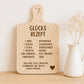 Laserdatei Schneidebrett SVG – Glücksrezept Spruch Küche – Gravurdatei Humor Geschenkidee – Plotterdatei Cricut Silhouette Holz Gravieren