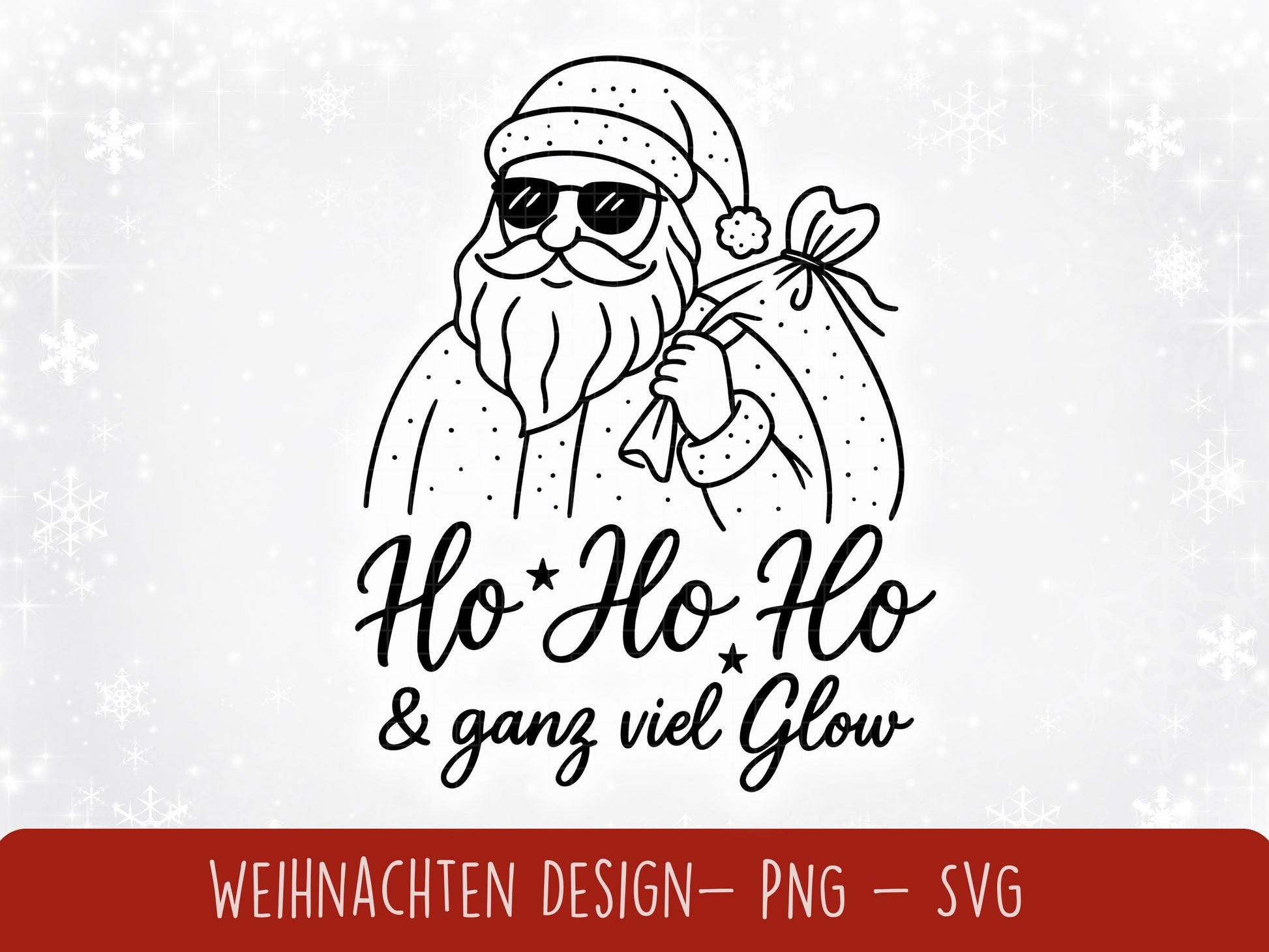 Weihnachten SVG Plotterdatei – Lustiger Weihnachtsmann Spruch Ho Ho Ho – Laserdatei Santa Claus – Cricut Silhouette Shirt Tasse Geschenk