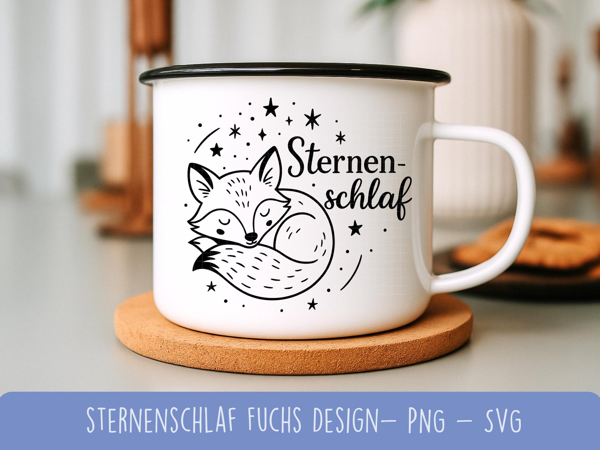Sternenschlaf Fuchs SVG – Plotterdatei & Laserdatei – Einschlafhilfe Kinderzimmer Deko – DIY Geschenkidee – Cricut Silhouette Basteldatei