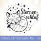 Sternenschlaf Fuchs SVG – Plotterdatei & Laserdatei – Einschlafhilfe Kinderzimmer Deko – DIY Geschenkidee – Cricut Silhouette Basteldatei