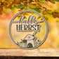 Hallo Herbst SVG Laserdatei – Plotterdatei Herbstkranz mit Kürbis & Pilz – Herbst Deko Vorlage für Cricut Silhouette Glowforge DIY Basteln