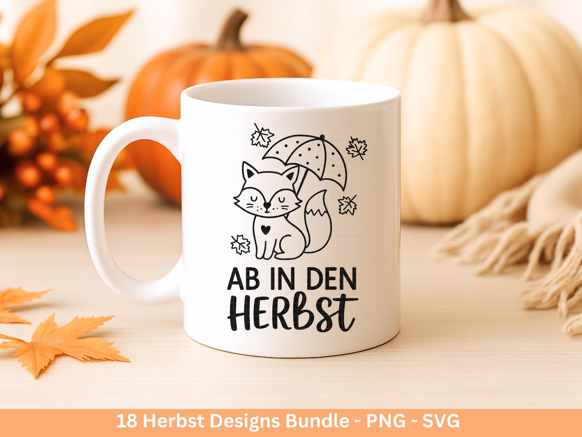 Herbst Plotterdatei Bundle – Herbst Sprüche & Motive – SVG PNG – Kürbis Igel Eulen Pilze Blätter – Laserdatei DIY Deko Geschenkidee Basteln