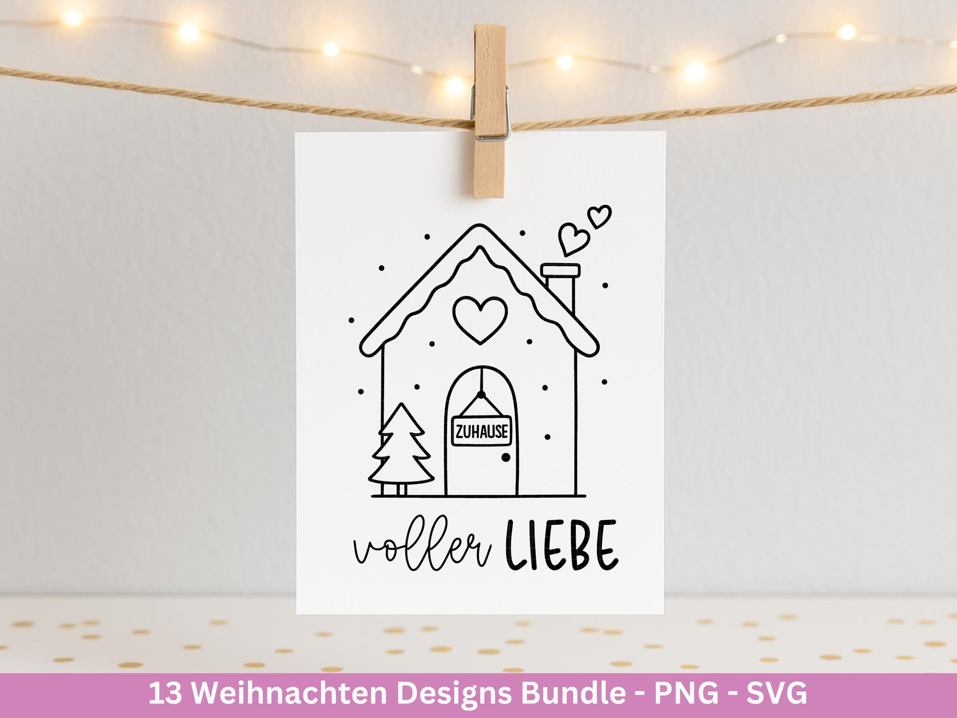 Weihnachten Plotterdatei & Laserdatei Bundle – Weihnachtsmotive SVG PNG – Festliche Sprüche und Tiere – DIY Weihnachtsdeko Cricut Silhouette