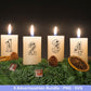 Adventszahlen 1-4 – Plotterdatei & Laserdatei – Weihnachten Zahlen SVG PNG – Adventskranz Deko – DIY Weihnachtsdeko Cricut Silhouette