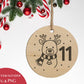 Laserdatei Adventszahlen Anhänger – Adventskalender Weihnachten SVG PNG – Holzanhänger für Kinder – DIY Weihnachtsdeko Plotter & Laserdatei