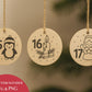 Laserdatei Adventszahlen Anhänger – Adventskalender Weihnachten SVG PNG – Holzanhänger für Kinder – DIY Weihnachtsdeko Plotter & Laserdatei