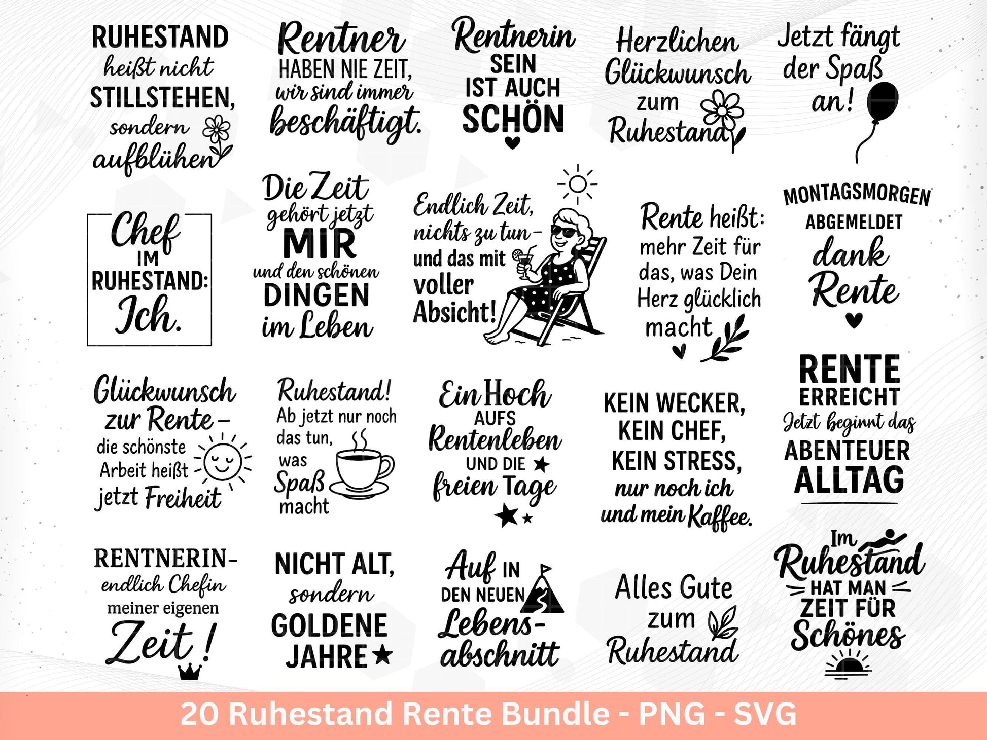 Deutsche Plotterdatei Rente - Rentner Sprüche - Geschenk zur Rente - Herz svg - Ruhestand svg - Deutsche Sprüche - Laserdatei - Cricut