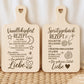Laserdatei Weihnachtsrezepte – SVG PNG – Gravurdatei für Holzbrettchen – Spritzgebäck & Vanillekipferl – Plätzchen Rezepte Geschenkidee DIY