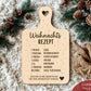 Laserdatei Weihnachtsrezept SVG & PNG – Plotterdatei Weihnachten – Schneidebrett Gravur Vorlage – Geschenkidee Cricut Silhouette Deko Winter
