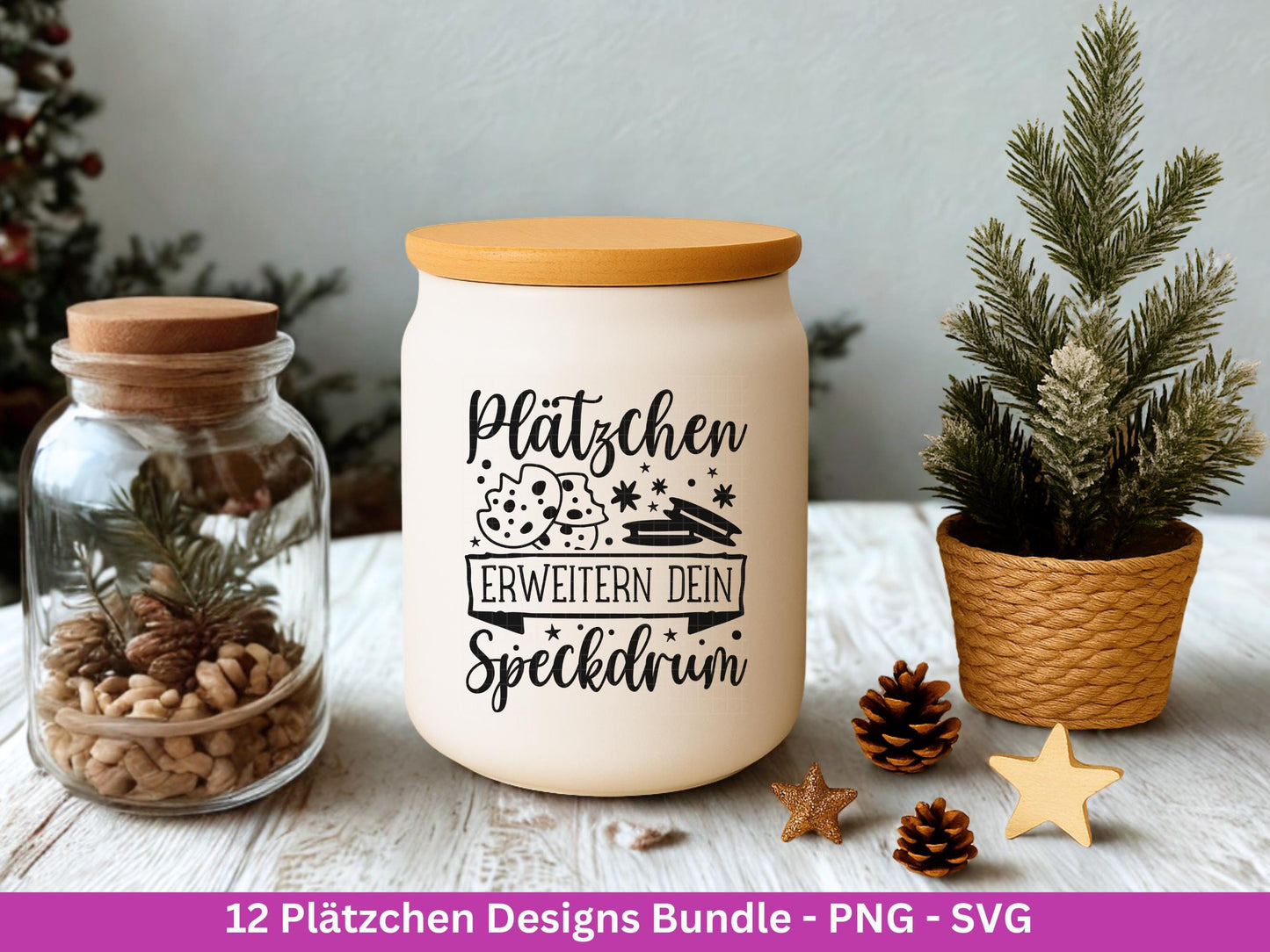 Plotterdatei & Laserdatei Plätzchen Sprüche – SVG PNG – Weihnachten Backen Kekse – Etiketten Deko Keksglas – Geschenkidee Cricut Silhouette