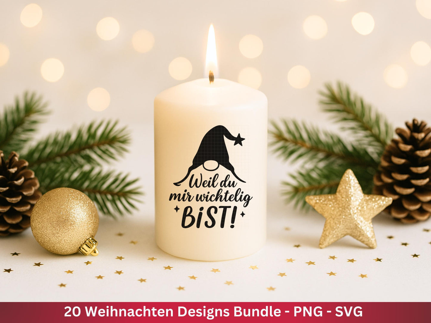 Plotterdatei Weihnachten Svg – Deutsche Schriftzüge – Winter SVG – Wichtel Laserdatei Weihnachten – Cricut Silhouette Svg Datei Wichtel Svg