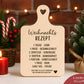 Laserdatei Weihnachtsrezept SVG & PNG – Plotterdatei Weihnachten – Schneidebrett Gravur Vorlage – Geschenkidee Cricut Silhouette Deko Winter