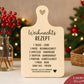Laserdatei Weihnachtsrezept SVG & PNG – Plotterdatei Weihnachten – Schneidebrett Gravur Vorlage – Geschenkidee Cricut Silhouette Deko Winter