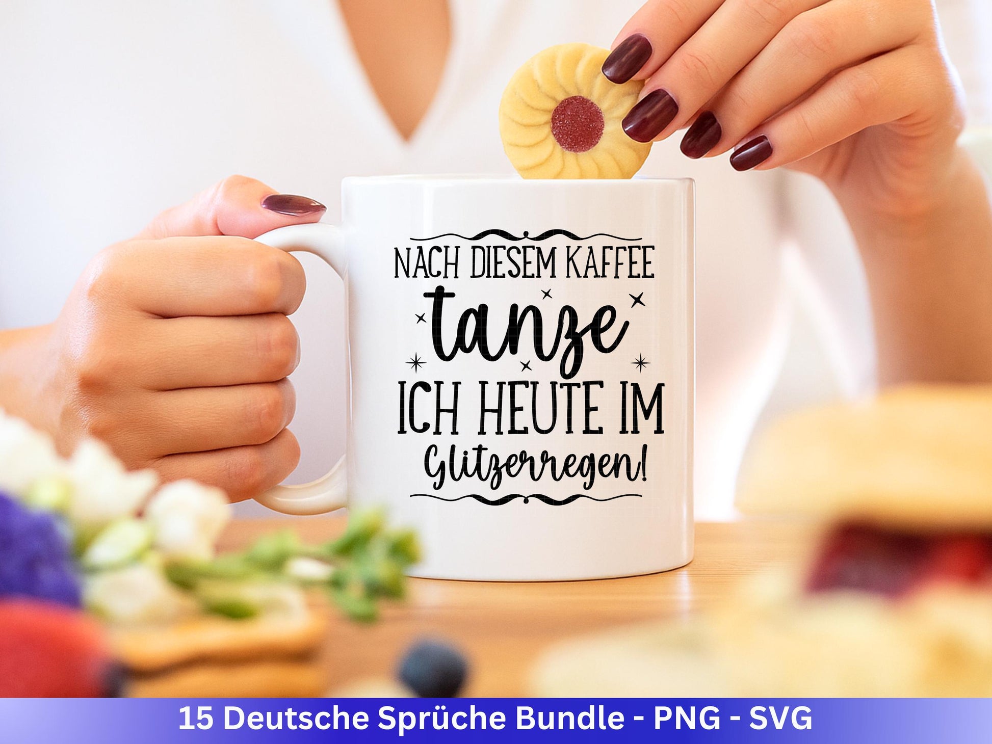 Deutsche Sprüche SVG Plotterdatei – Lustiges Bundle für Cricut & Silhouette – Lama Einhorn Kaffee Rente – Shirt Tasse Geschenkidee