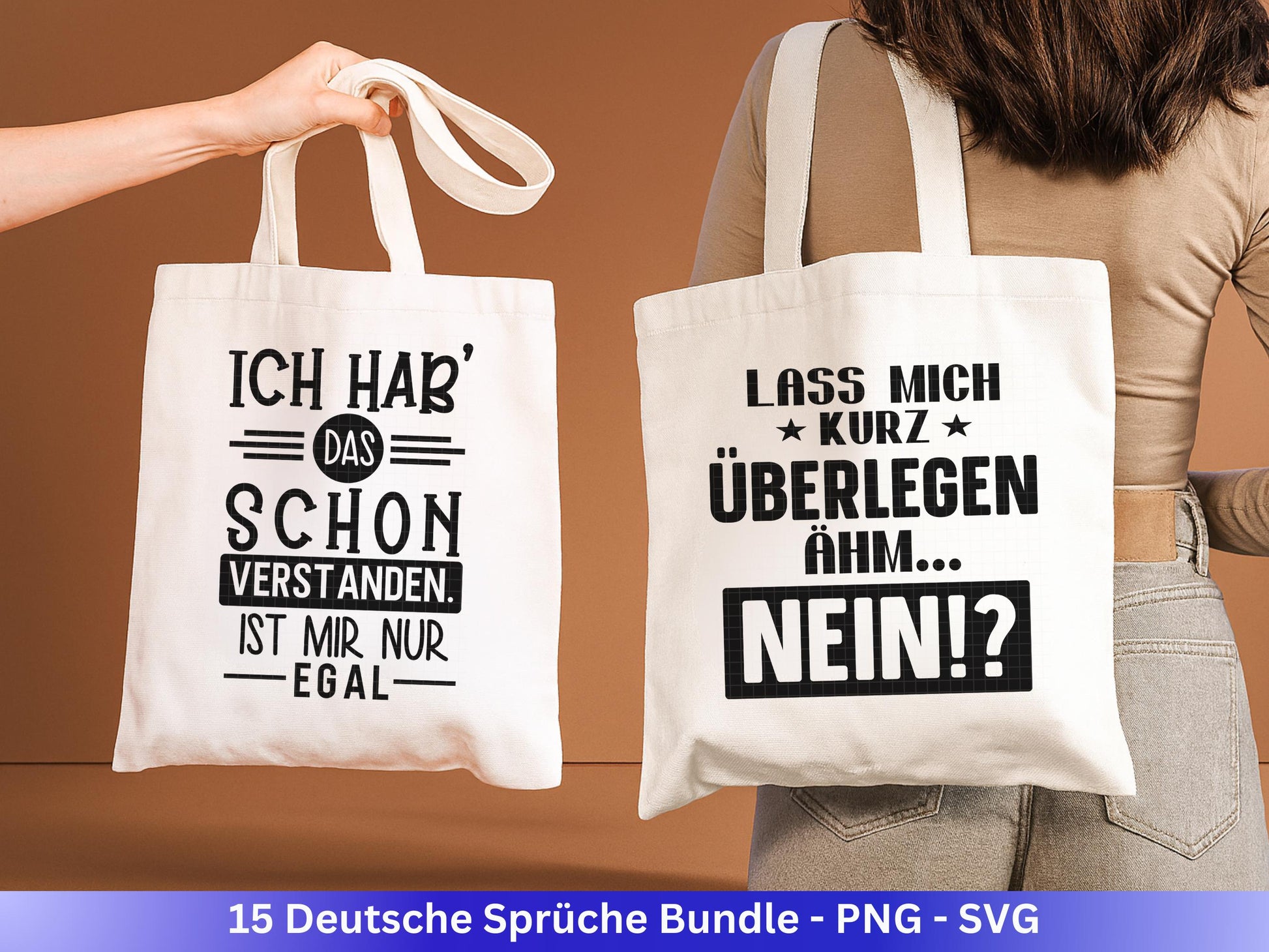 Deutsche Sprüche SVG Plotterdatei – Lustiges Bundle für Cricut & Silhouette – Lama Einhorn Kaffee Rente – Shirt Tasse Geschenkidee