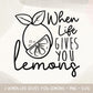 Plotterdatei Lemon SVG – Zitrone Spruch When Life Gives You Lemons – Lustige SVG für T-Shirt, Beutel, Tasse – Cricut Silhouette Laserdatei