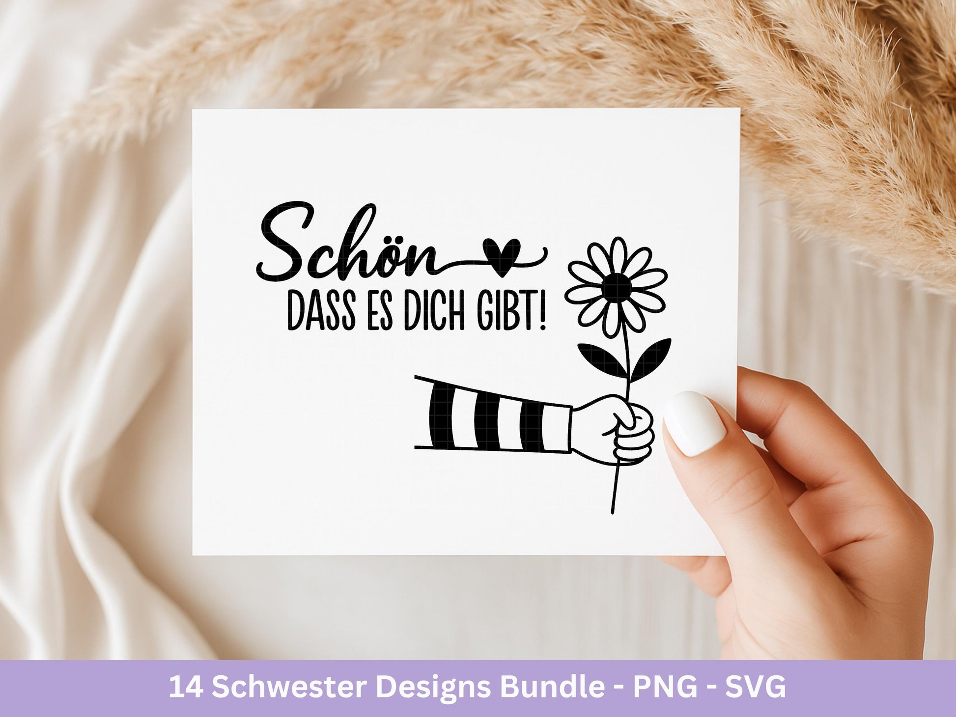 Schwester SVG Plotterdatei – Deutsche Sprüche Designs Bundle – Schwestern Sprüche Liebe Familie – Laserdatei Cricut Silhouette Geschenkidee