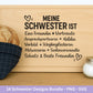 Schwester SVG Plotterdatei – Deutsche Sprüche Designs Bundle – Schwestern Sprüche Liebe Familie – Laserdatei Cricut Silhouette Geschenkidee