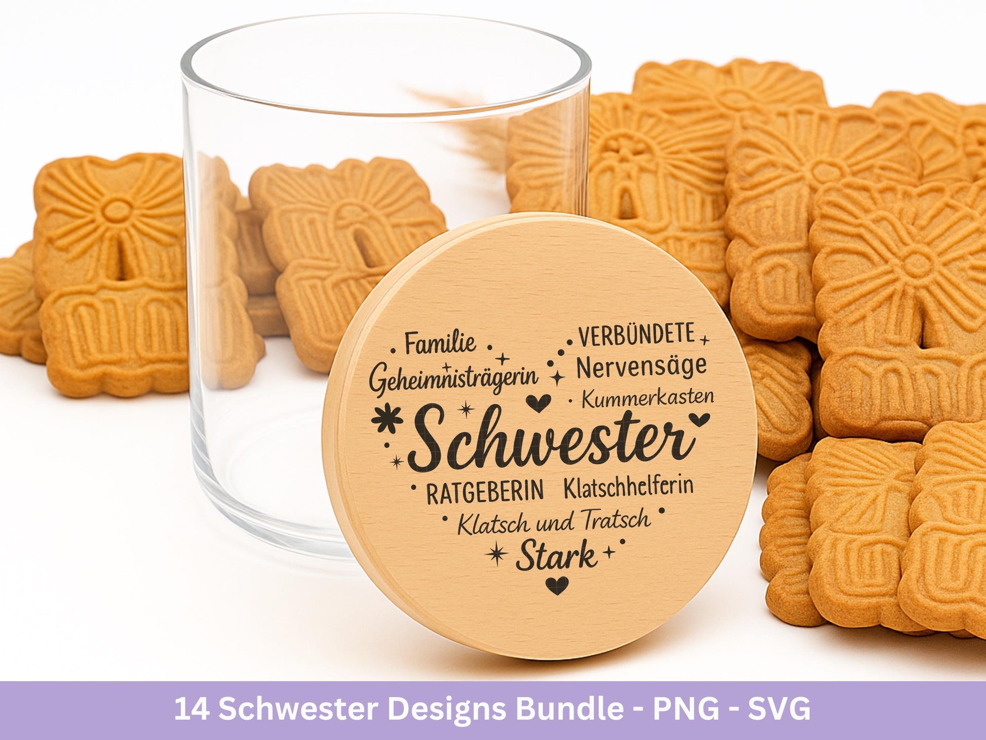 Schwester SVG Plotterdatei – Deutsche Sprüche Designs Bundle – Schwestern Sprüche Liebe Familie – Laserdatei Cricut Silhouette Geschenkidee