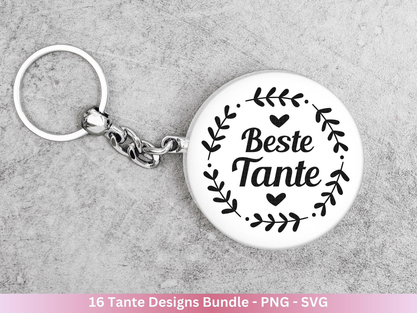 Tante SVG Plotterdatei – Deutsche Sprüche & Herz Designs – Beste Tante Geschenkidee – Laserdatei Cricut Silhouette für Shirt Tasse Beutel