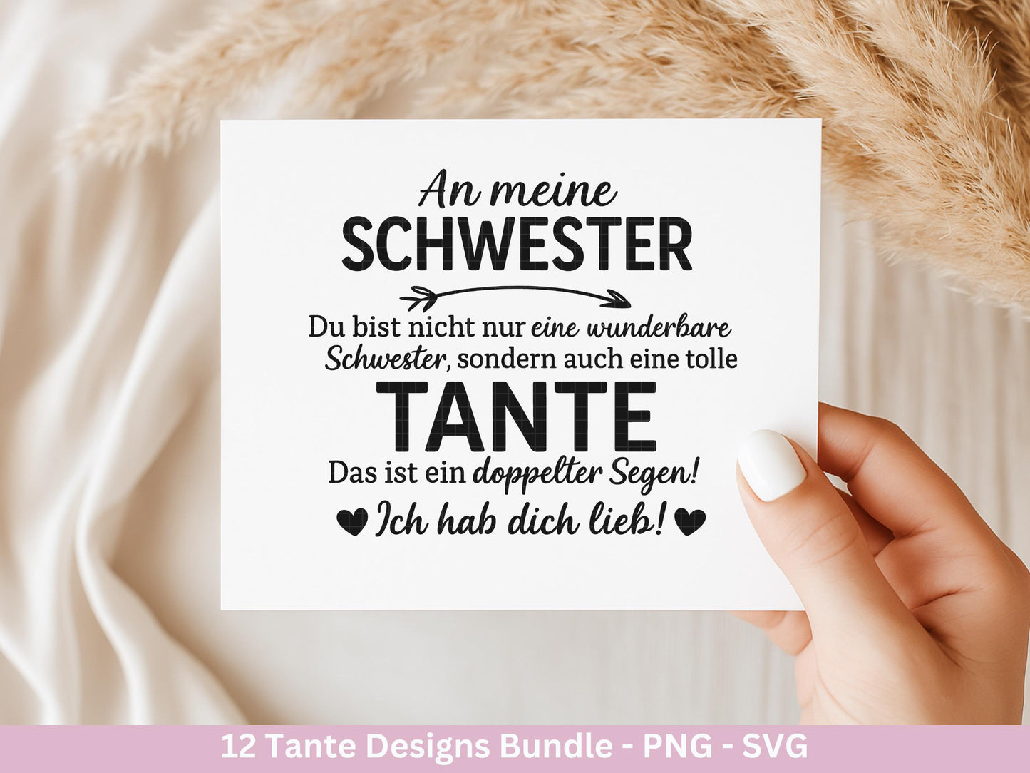 Tante SVG Plotterdatei – Deutsche Sprüche Bundle – Lustige und liebevolle Tante Sprüche – Laserdatei Cricut Silhouette Shirt Tasse Geschenk