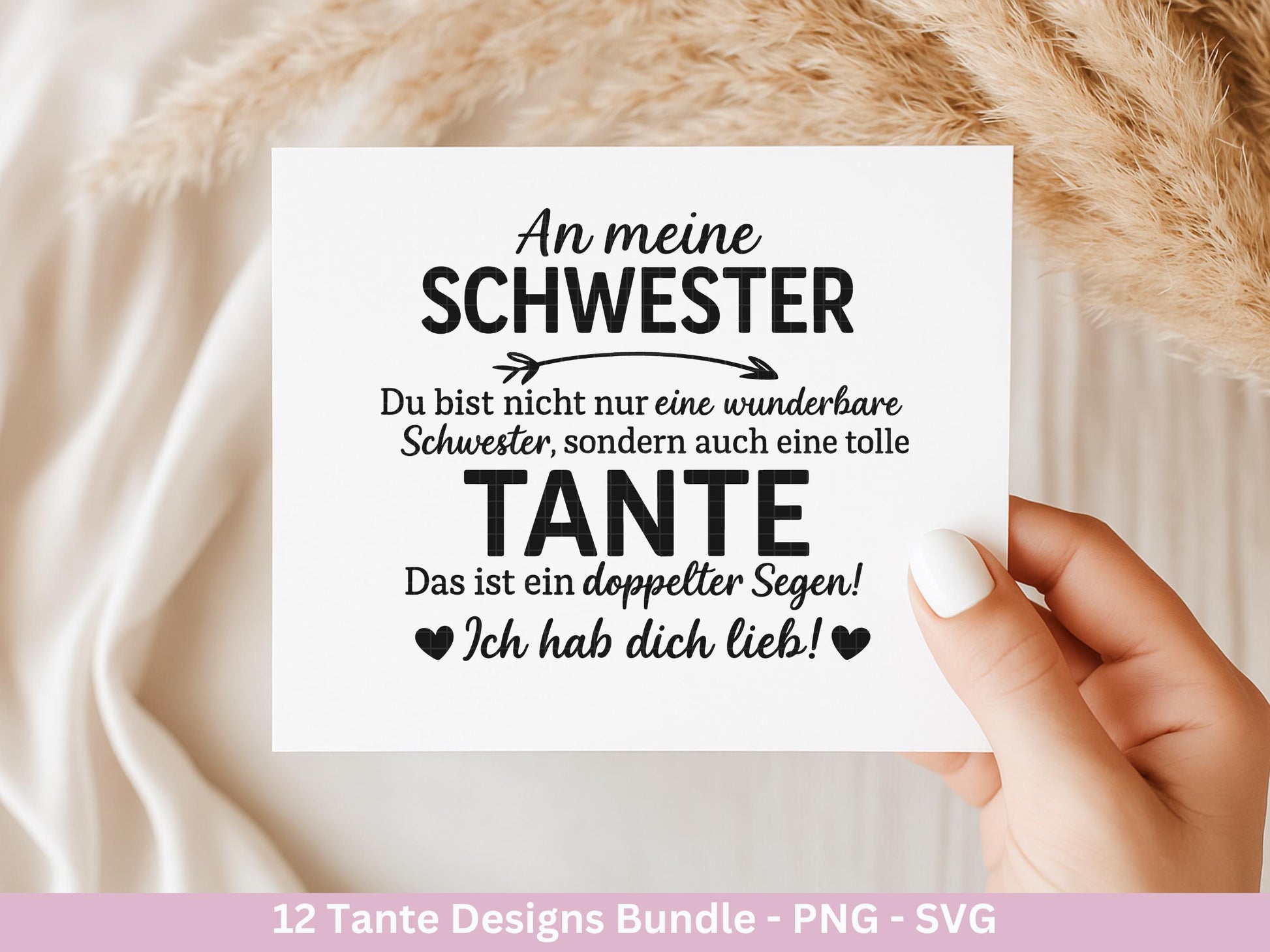Tante SVG Plotterdatei – Deutsche Sprüche Bundle – Lustige und liebevolle Tante Sprüche – Laserdatei Cricut Silhouette Shirt Tasse Geschenk