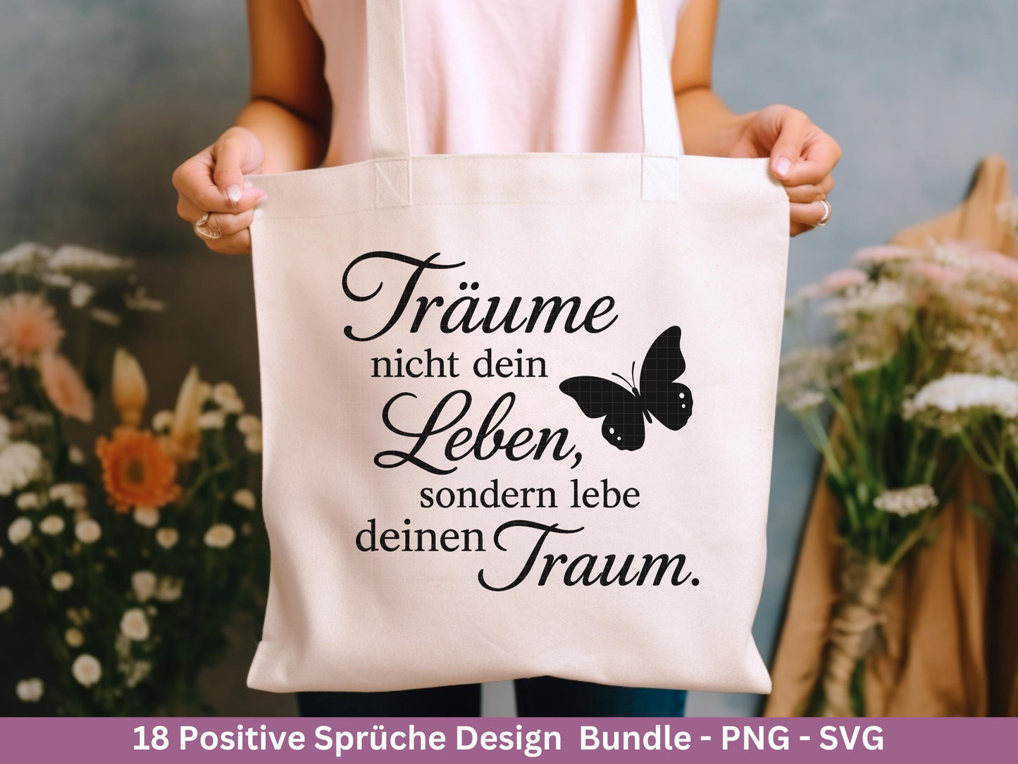 Positive Sprüche SVG Plotterdatei – Deutsche Zitate & Lebensweisheiten – Glück Liebe Hoffnung – Laserdatei Cricut Silhouette Geschenkidee