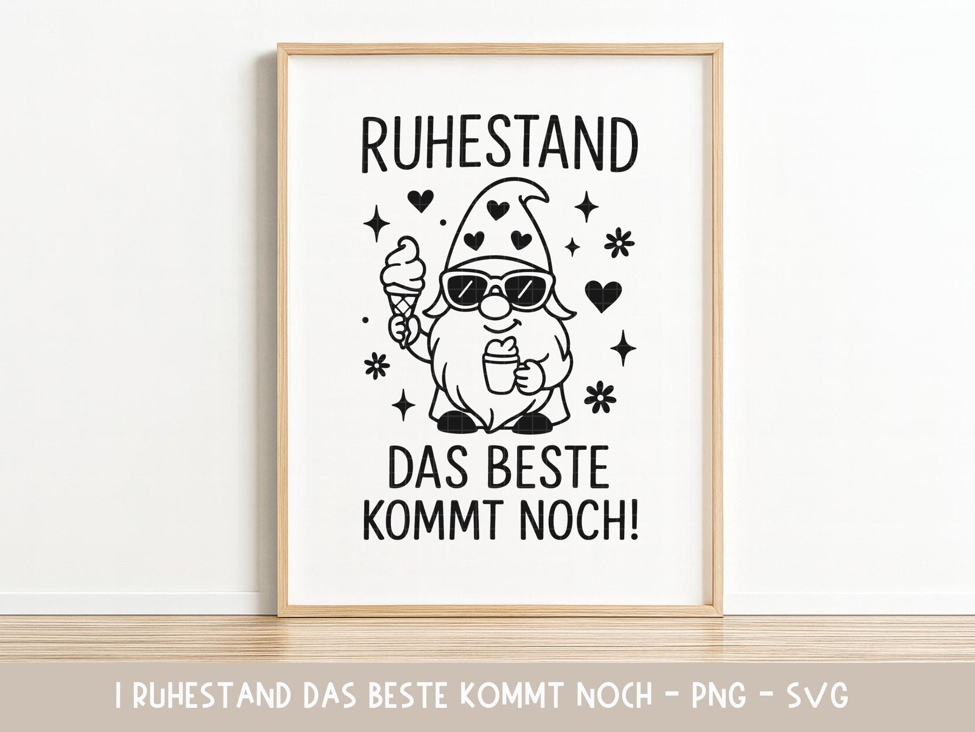 Rente SVG Plotterdatei – Rentner Spruch & Deutsche Sprüche – Wichtel Zwerg – Ruhestand SVG – Laserdatei Cricut Silhouette Geschenkidee