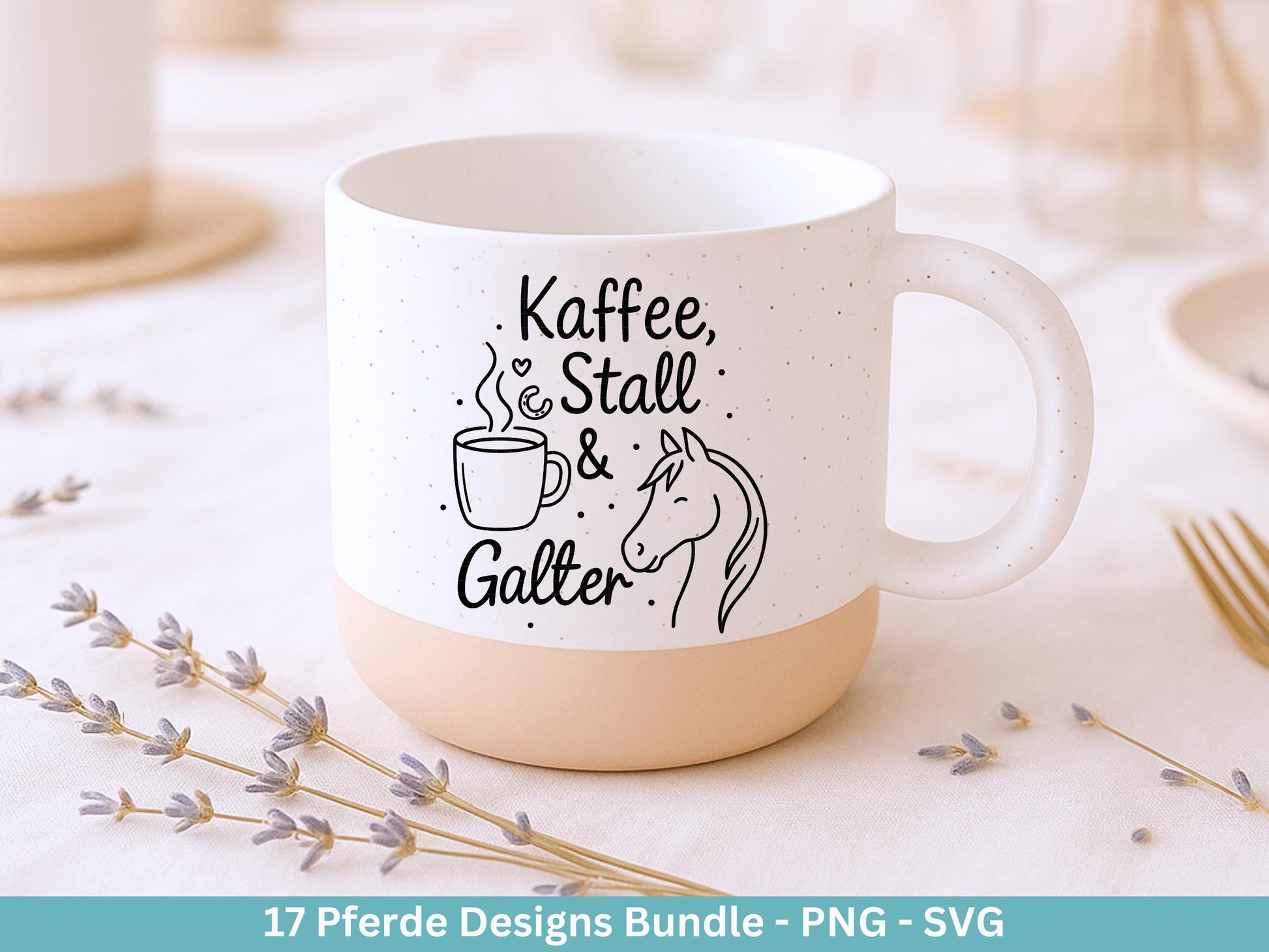 Pferde SVG Plotterdatei – Deutsche Reiter Sprüche & Pferdeliebe Designs – Hufe Sattel Stall – Laserdatei Cricut Silhouette Pferde Geschenk