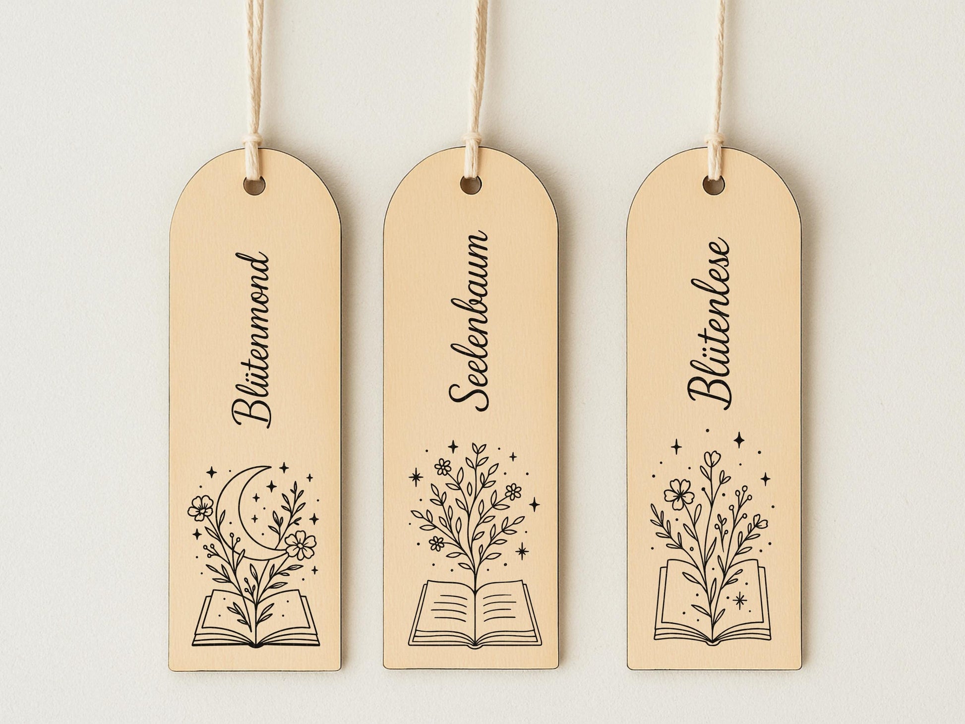 Laserdatei & Plotterdatei Lesezeichen SVG PNG – Deutsche Sprüche Bücher Zitate – Geschenkidee für Bücherfreunde – Cricut Silhouette Lesen