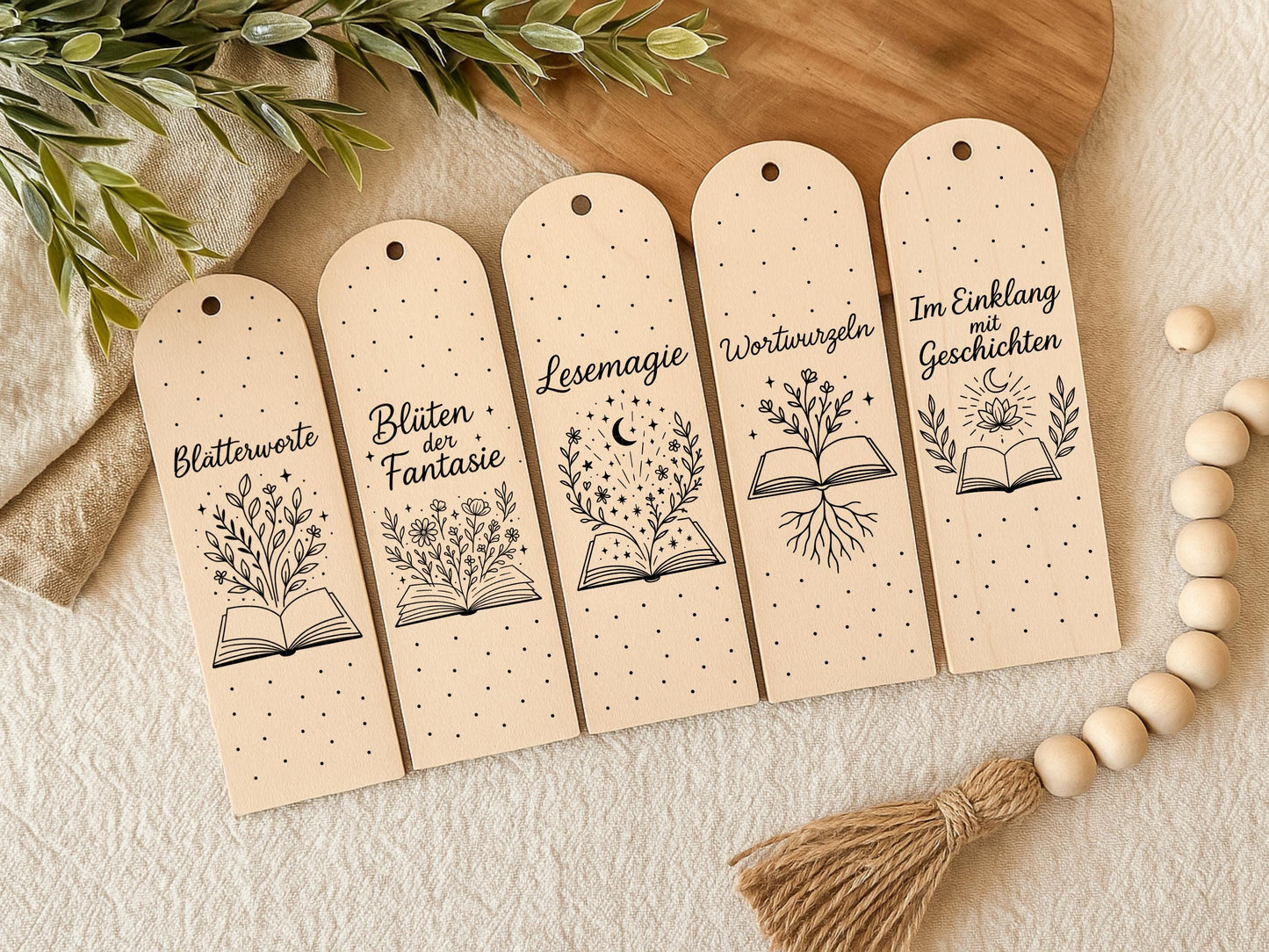 Lesezeichen SVG Laserdatei – Deutsche Sprüche & Bücher Zitate – Plotterdatei Lesen Blumen – Geschenkidee für Bücherfreunde Cricut Silhouette