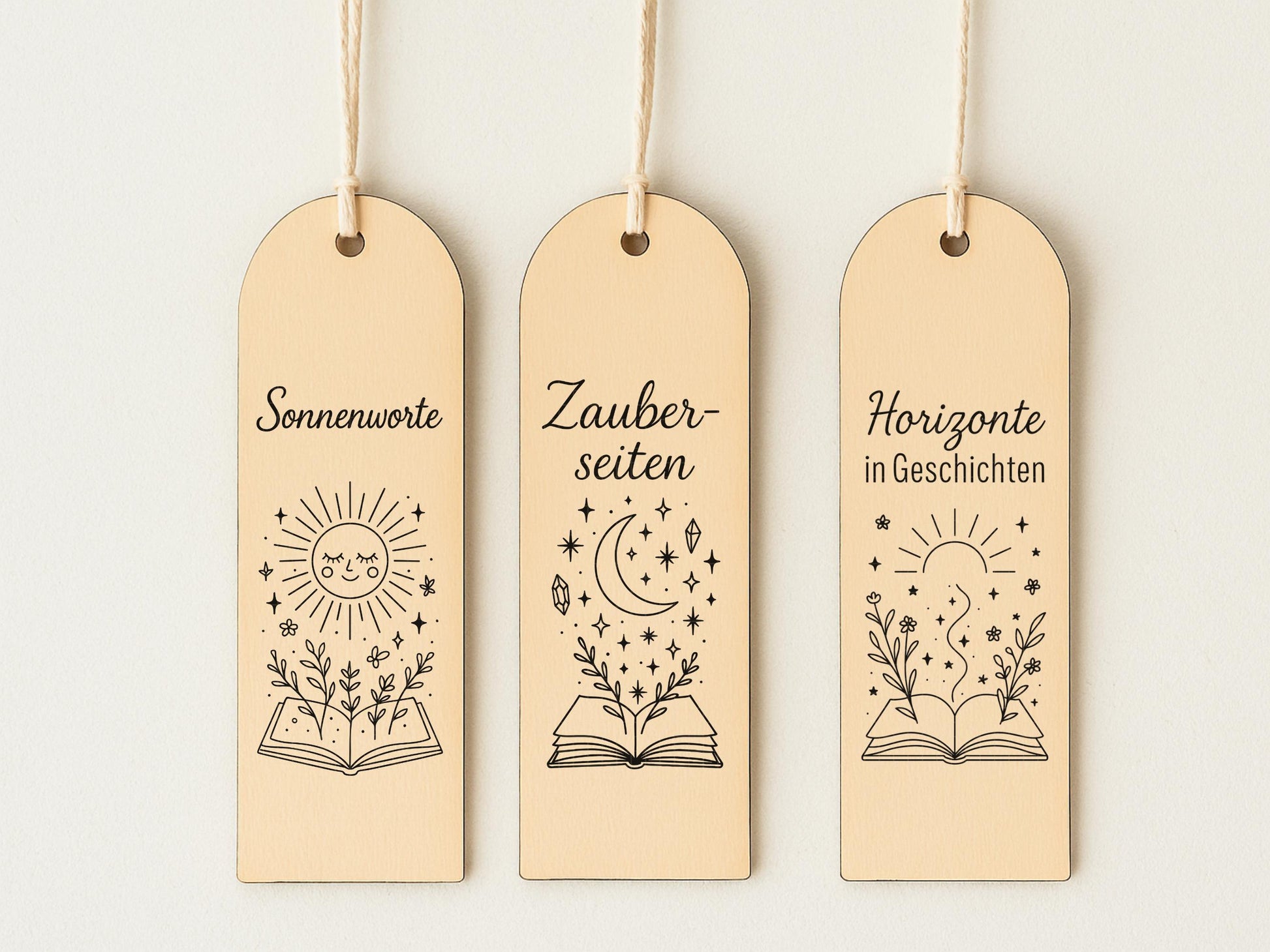 Lesezeichen SVG PNG – Laserdatei & Plotterdatei mit deutschen Sprüchen und Bücher Zitaten – Geschenkidee für Bücherfreunde Cricut Silhouette