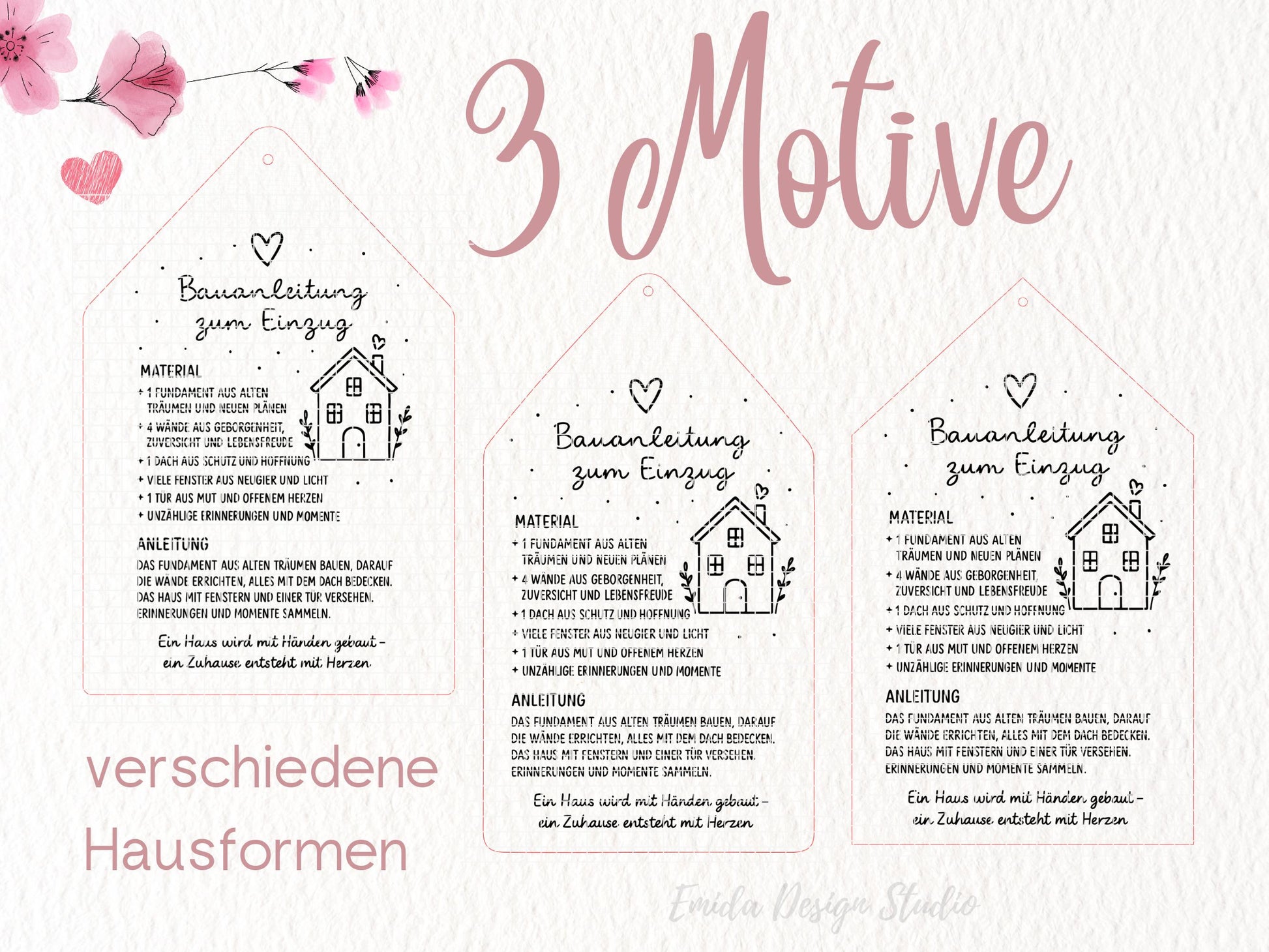 Laserdatei Haus Einzug SVG – Bauanleitung zum Einzug Spruch – Plotterdatei Geschenkidee neues Zuhause – Gravur Datei Cricut Silhouette DIY