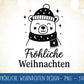 Weihnachten SVG Plotterdatei – Fröhliche Weihnachten Bär – Laserdatei Winter Tiermotiv – Cricut Silhouette Geschenkidee Deko Xmas PNG SVG