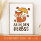 Herbst Plotterdatei Fuchs – Ab in den Herbst SVG – Laserdatei Herbstdeko – Bastelidee Cricut Silhouette – DIY Sublimation & Geschenkidee
